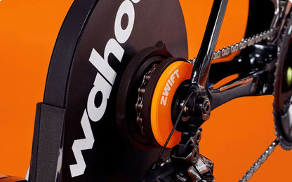 Wahoo Fitness KICKR CORE 2 Indoor Fahrradtrainer mit ZWIFT COG und Click - Orange Zahnrad 3. Generation