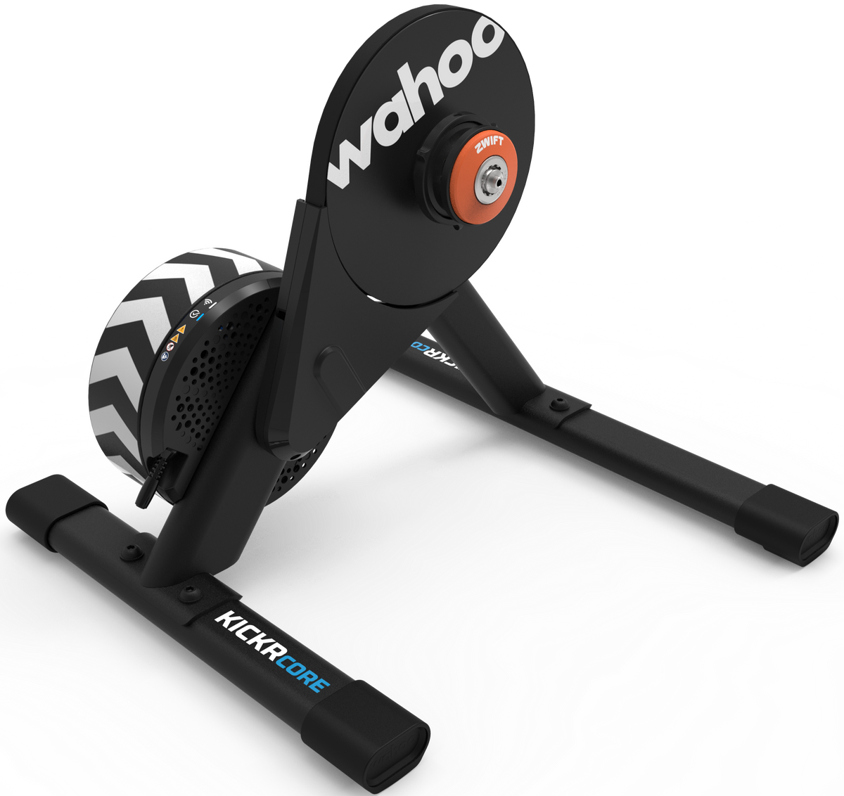 Wahoo Fitness KICKR CORE 2 Indoor Fahrradtrainer mit ZWIFT COG und Click - Orange Zahnrad 3. Generation