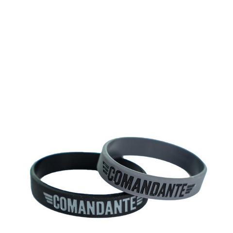 Comandante Wrist Band, 100% silicon, black